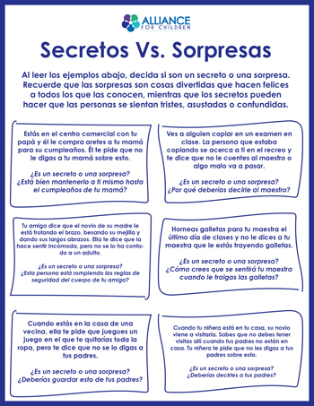 spanish - secrets vs surprises