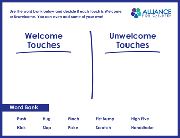 welcome vs unwelcome touches